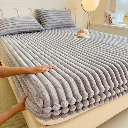 Deep Pocket Fitted Sheet Set, Thick Weave, Pillow Covers – image 5