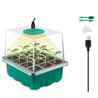 Seedling Tray with Grow Light for Seedlings, Seed Starter Tray with Dome, Full Spectrum Grow Lamp for Plants