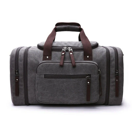 Canvas Travel Bag, Expandable Travel Duffel Bag with Laptop Pocket – image 4