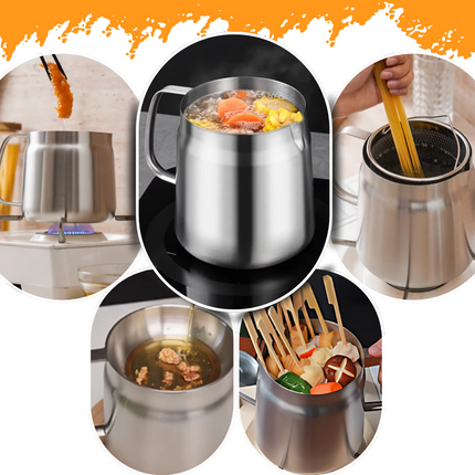 Stainless Steel Pot for Deep Frying, Stainless Steel Deep Fryer