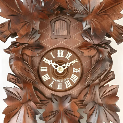 Cuckoo Clock Wooden with Swinging Pendulum, Carved Designs – image 11