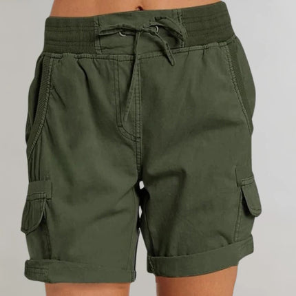 Women's High Waisted Shorts, Lightweight Breathable Summer Shorts with Elastic Waist in Five Colours