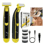 Tuzwa Electric Shaver for Men – Rechargeable Shaver & Trimmer with Wet & Dry Use, 700mAh Battery, 60-Min Runtime & USB Charging