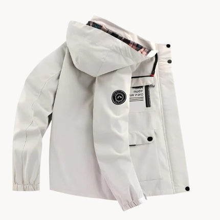 Mens Rain Jacket with Hood, Windproof Mens Waterproof Jacket