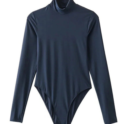 Long Sleeve Bodysuit for Women, Womens Turtleneck Bodysuit – image 6