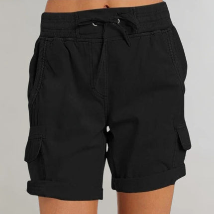 Women's High Waisted Shorts, Lightweight Breathable Summer Shorts with Elastic Waist in Five Colours