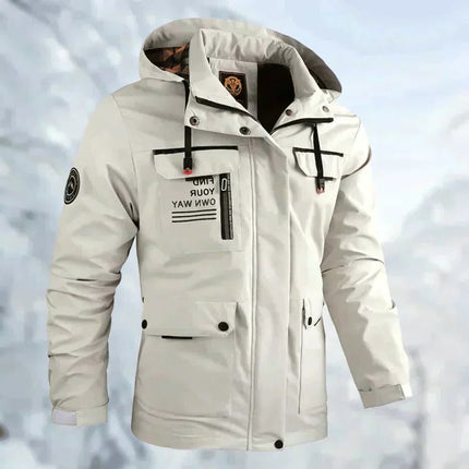 Mens Rain Jacket with Hood, Waterproof Rain Jackets for Men for Hiking and Camping