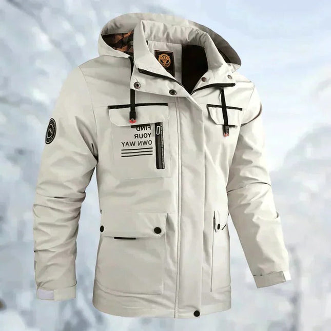 Mens Rain Jacket with Hood, Waterproof Rain Jackets for Men for Hiking and Camping