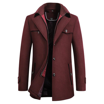 Waterproof Winter Business Coat for Men, Water Resistant Warm Casual to Semi Formal Jacket in Sizes Small to 3XL