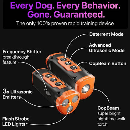 Dog Training Tool, Rechargeable Handheld Ultrasonic Dog Trainer to Stop Dog Barking and Jumping – image 6