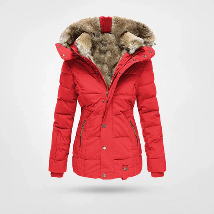 Warm Winter Jacket with Soft Fleece Lining and Lined Hood, Four Pocket Hooded Coat in Black, Green, Red, Blue and Pink, S to 4XL
