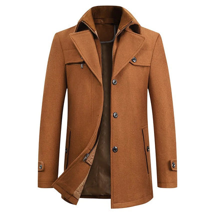 Waterproof Winter Business Coat for Men, Water Resistant Warm Casual to Semi Formal Jacket in Sizes Small to 3XL