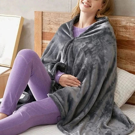USB Electric Heated Blanket, 59 x 31.5 in Portable Heating Throw with 3 Temperature Settings for Office, Car, Dorm and Camping