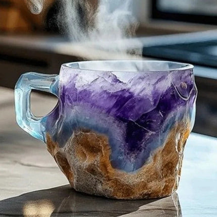 Coffee Mugs, Imitation Crystal Coffee Cup with Handle – image 4