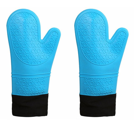 Heat Resistant Cooking Gloves, Long Oven Gloves with Forearm Protection – image 4