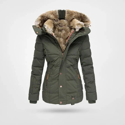 Warm Winter Jacket with Soft Fleece Lining and Lined Hood, Four Pocket Hooded Coat in Black, Green, Red, Blue and Pink, S to 4XL