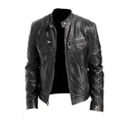 Mens Faux Leather Jacket, Leather Jackets for Men in PU with Soft Lining, Classic Mens Jacket for Spring and Summer