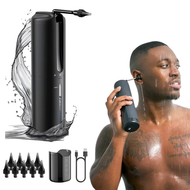 Ear Irrigator Rechargeable, Ear Cleaning Irrigation Tool with 3 Pressure Levels, Ear Wax Removal Kit with 6 Tips