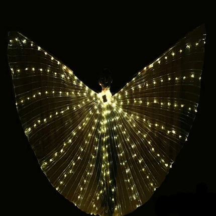 LED Butterfly Wings for Adults and Kids, Light Up Butterfly Wings Costume with Telescopic Rods