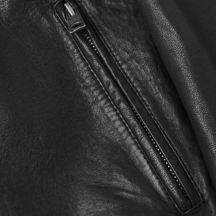 Mens Faux Leather Jacket, Classic Mens Jacket for Spring and Summer