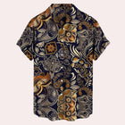 Mens Shirt with Short Sleeves, Mens Summer Shirt with Unique Print Design in Breathable Fabric, Short Sleeve Shirt