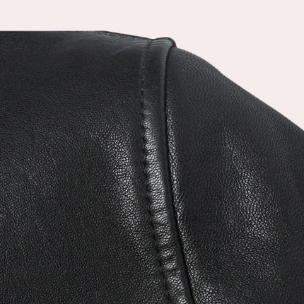 Mens Faux Leather Jacket, Leather Jackets for Men in PU with Soft Lining