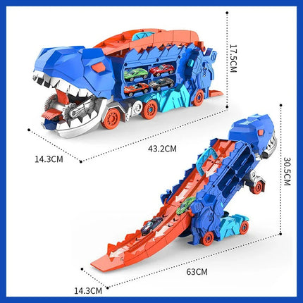 Dinosaur Toy Truck with 8 Cars, Upright Dinosaur Mode – image 8