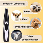 Tuzwa Cordless Pet Grooming Clippers – Rechargeable Low-Noise Hair Trimmer with Safety Blade for Pet Coat Trimming