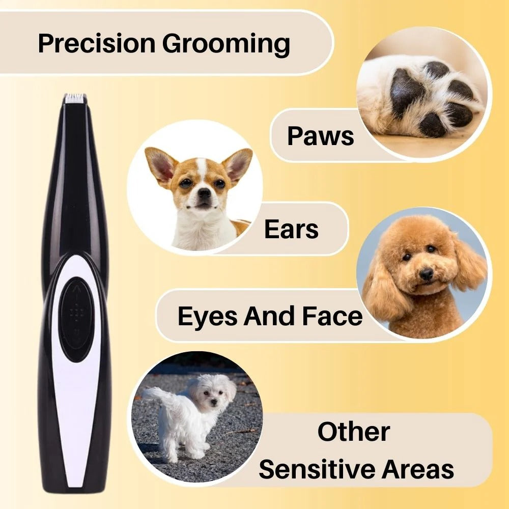 Tuzwa Cordless Pet Grooming Clippers – Rechargeable Low-Noise Hair Trimmer with Safety Blade for Pet Coat Trimming
