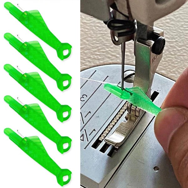 Needle Threader for Sewing Machines and Hand Sewing, Wire Loop Needle Threader, Needle Threading Tool in Bright Green