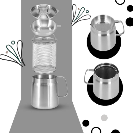 Stainless Steel Pot for Deep Frying, Stainless Steel Deep Fryer with Oil Strainer