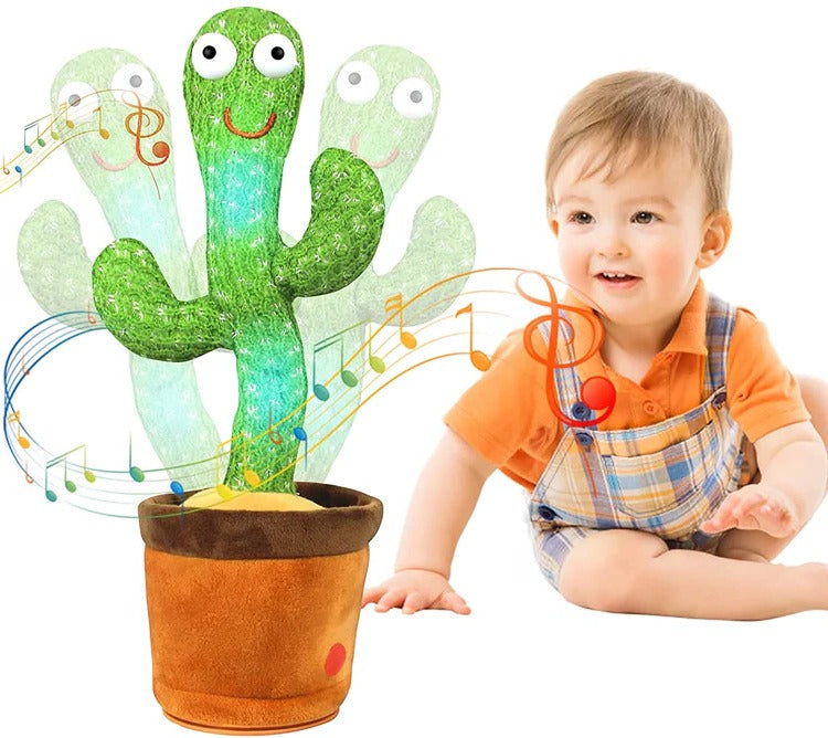 Tuzwa Dancing Cactus Toy – Sound-Activated Talking & Repeating Musical Toy with Dancing Motion for Kids