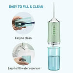 Tuzwa Cordless Water Flosser – Rechargeable Oral Irrigator with 30–110 PSI, 3 Modes, 10.1 Oz Tank & USB-C Charging
