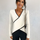 Wool Sweater, Ivory Sweater with V Neck, Wool V Neck Sweater for Office and Casual Outings