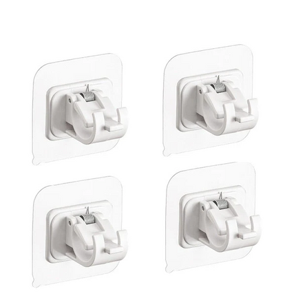 No Drill Curtain Rod Brackets, Self Adhesive Curtain Rod Holders