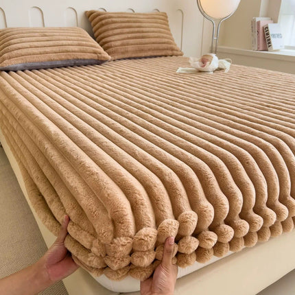 Deep Pocket Fitted Sheet Set, Ultra Soft Ribbed Bed Sheets Set from Twin to California King – image 4