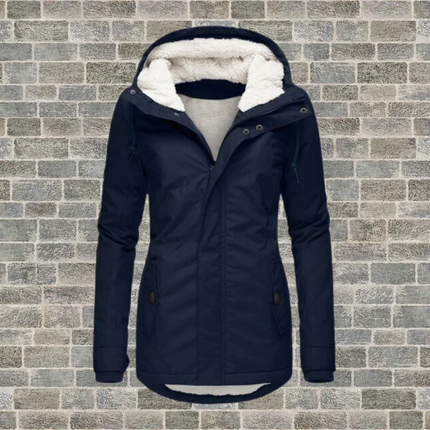 Hooded Coat for Women, Pleated Womens Coat for Layering