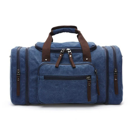 Canvas Travel Bag, Expandable Travel Duffel Bag with Laptop Pocket – image 6