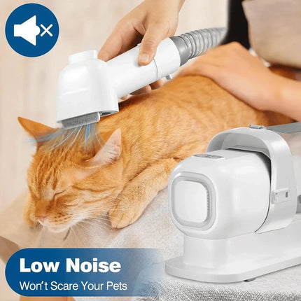 Pet Fur Vacuum for Dog Grooming, Dog Grooming Kit with Pet Hair Clippers and Slicker Brush