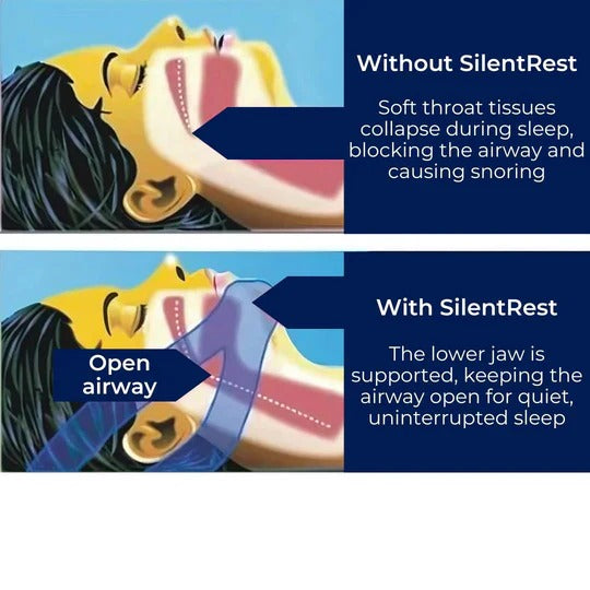 Tuzwa Chin Strap for Sleeping – Adjustable Full Head Jaw Support Strap, Lightweight One-Size Design, Blue or Black