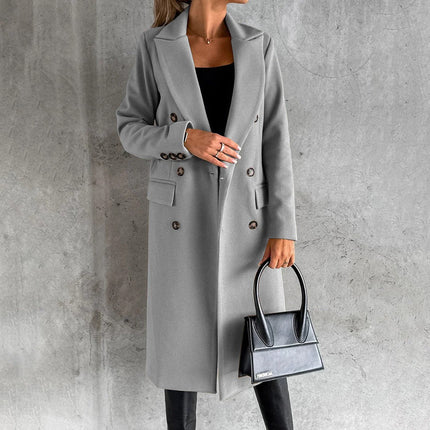Winter Coat for Women, Warm Lined Long Sleeve Dress Coat for Work and Evening, Sizes S to 3XL, 6 Colors