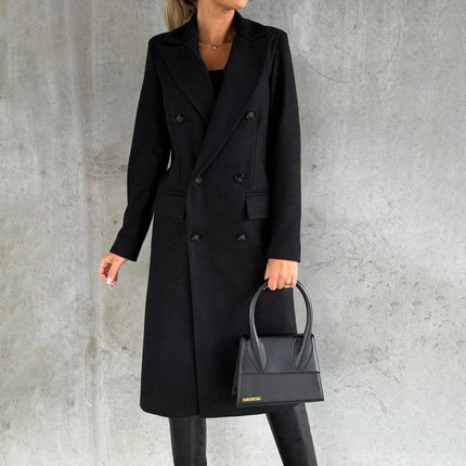 Winter Coat for Women, Warm Lined Long Sleeve Dress Coat for Work and Evening, Sizes S to 3XL, 6 Colors