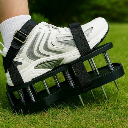 Lawn Aerator Shoes, Grass Aerator Shoes with Spikes and Adjustable Straps, Lawn Aeration Tool for Yard