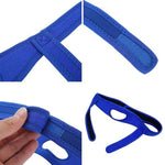 Tuzwa Chin Strap for Sleeping – Adjustable Full Head Jaw Support Strap, Lightweight One-Size Design, Blue or Black