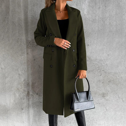 Winter Coat for Women, Warm Lined Long Sleeve Dress Coat for Work and Evening, Sizes S to 3XL, 6 Colors