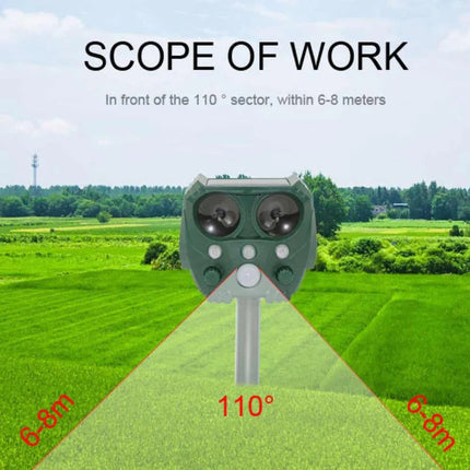 Cat Repellent Outdoor, Solar Ultrasonic Cat Deterrent with Motion Sensor and Flashing Light – image 12