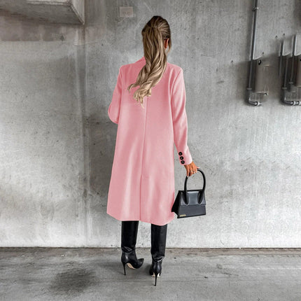 Winter Coat for Women, Warm Lined Long Sleeve Dress Coat for Work and Evening, Sizes S to 3XL, 6 Colors