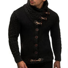 Knitted Sweater for Women, Thick Sweater with Toggle Closure and Ribbed Cuffs, Warm Sweater for Cold Days