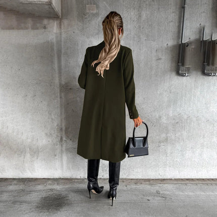 Winter Coat for Women, Warm Lined Long Sleeve Dress Coat for Work and Evening, Sizes S to 3XL, 6 Colors