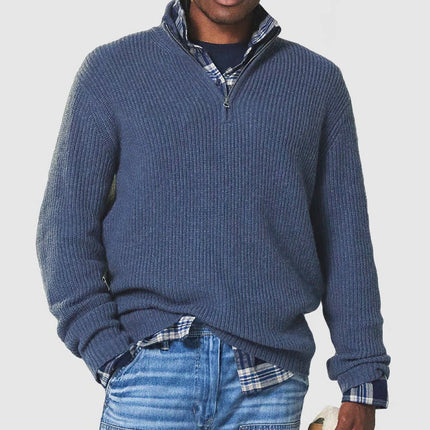 Business Casual Pullover with Zipper, Zip Pullover Sweater for the Office